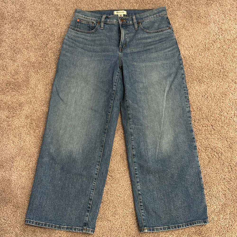 Madewell Blue Wide-Leg Jeans